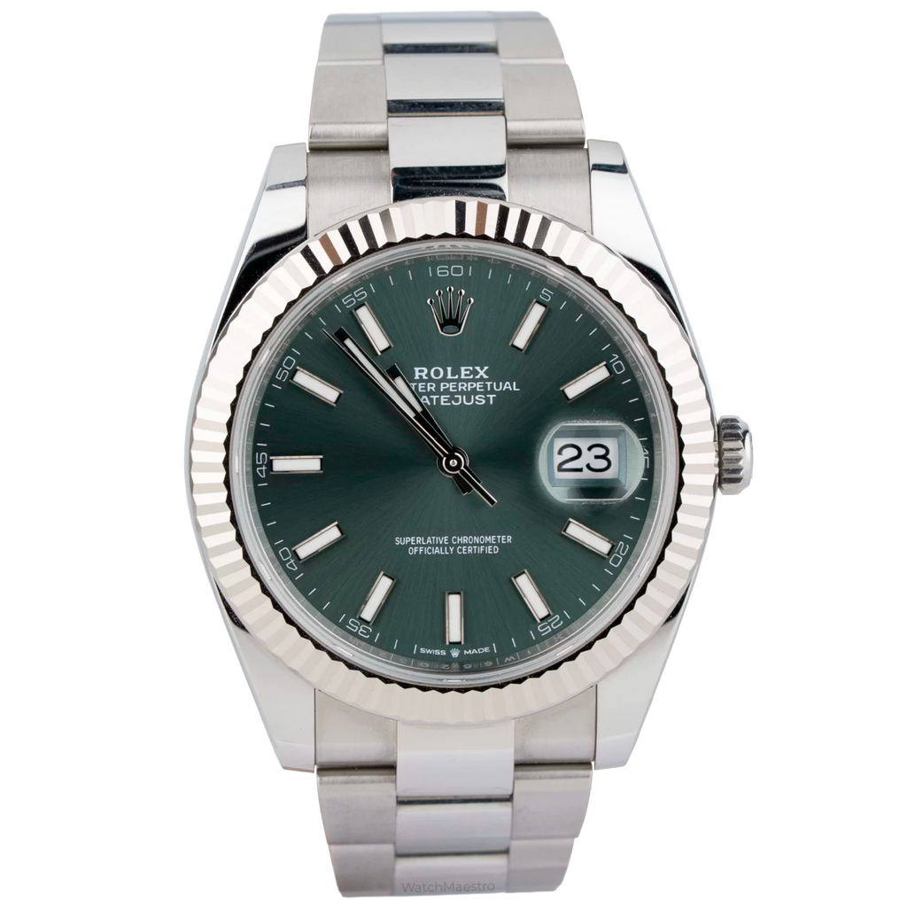 Rolex Date just 41 Mint Green