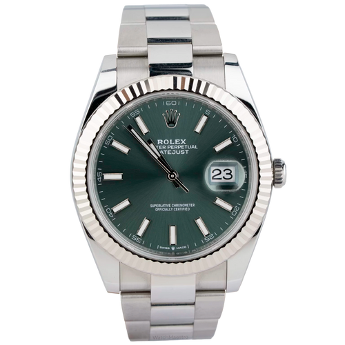 Rolex Date just 41 Mint Green